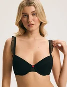 Biustonosze - Biustonosz push-up Affection Bloovii czarny 80D - miniaturka - grafika 1