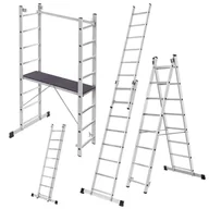 Drabiny - Aluminiowe rusztowanie drabinowe Vadans 370 cm - miniaturka - grafika 1