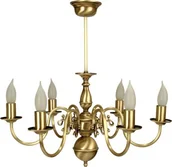 Lampy sufitowe - Lampa wisząca Solar Żyrandol z mosiądzu FLAMAND 6 płomienny - miniaturka - grafika 1