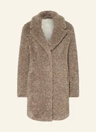 Płaszcze damskie - Lilienfels Płaszcz Z Pluszowego Materiału beige - miniaturka - grafika 1