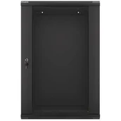Szafy rack - Lanberg szafa instalacyjna Szafa wisząca 18U 600x450mm czarna drzwi szklane (WF01-6418-10B) - miniaturka - grafika 1