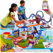 Zabawki konstrukcyjne - Zabawa Bez Granic Z Hot Wheels Spider-Man – Tor Wyścigowy Z Mega Akcją, 2 Autkami I Startem Rakietowym Marvel Dla Dzieci + Ebook-3 - miniaturka - grafika 1