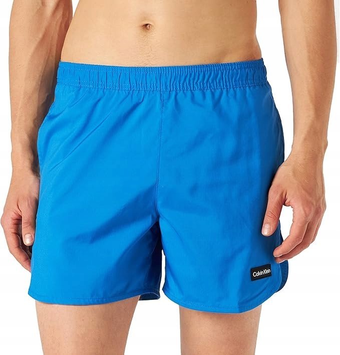 CALVIN KLEIN NIEBIESKIE KĄPIELÓWKI BOARDSHORTY Z LOGO s I_A