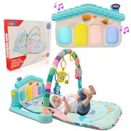 Maty edukacyjne - MATA EDUKACYJNA INTERAKTYWNA NIEBIESKI DOMEK + PIANINKO - miniaturka - grafika 1