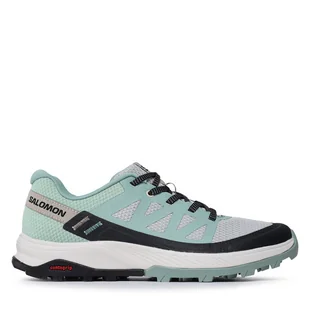 Trekkingi Salomon Outrise W L47160300 Niebieski - Buty trekkingowe damskie - miniaturka - grafika 1
