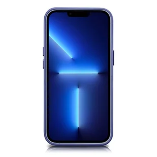 iCarer Case Leather pokrowiec etui z naturalnej skóry do iPhone 14 jasnofioletowy (WMI14220705-LP) (kompatybilne z MagSafe) - Etui i futerały do telefonów - miniaturka - grafika 2