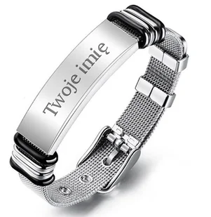 Srebrna Bransoletka Męska Z Imieniem Grawer 925 Prezent Dla Taty Chłopaka - Bransolety męskie Srebrna Bransoletka Męska Z Imieniem Grawer 925 Prezent Dla Taty Chłopaka - Bransolety męskie - miniaturka - grafika 1