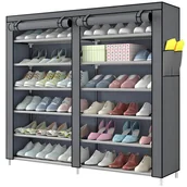 Szafki na buty - SZAFKA REGAŁ NA BUTY TEKSTYLNA SZAFA MATERIAŁOWA SKŁADANA ORGANIZER XXL - miniaturka - grafika 1