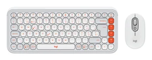 Logitech POP Icon Combo klawiatura Dołączona myszka Uniwersalne Bluetooth QWERTZ Swiss Pomarańczowy, Biały - Zestawy myszka + klawiatura - miniaturka - grafika 1