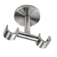 Karnisze - Wspornik do karnisza 19 mm sufitowy podwójny efekt stali 130 mm Inspire - miniaturka - grafika 1