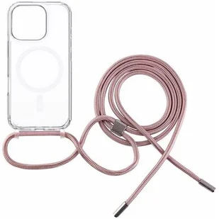 Etui FIXED MagPure Neck MagSafe do Apple iPhone 16 Pro Max Przezroczysty + różowa smycz - Etui i futerały do telefonów - miniaturka - grafika 1