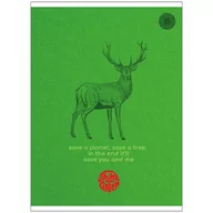 Zeszyty szkolne - THINK GREEN zeszyt 60kA5 w linie, folia mat + lakier - miniaturka - grafika 1