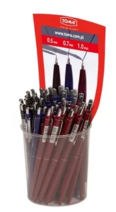 TOMA Długopisy TOMA Asystent 3 końcówki: 1, 0mm, 0, 7mm, 0, 5mm mix AA356REY - Długopisy - miniaturka - grafika 2
