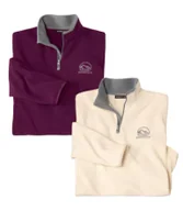 Bluzy męskie - Zestaw 2 swetrów z mikropolaru Sport Mountain Mężczyzna Atlas For Men - Kolor : Fioletowy - Rozmiar : 4XL - miniaturka - grafika 1