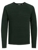 Swetry męskie - Jack & Jones Sweter "Hill" w kolorze ciemnozielonym - miniaturka - grafika 1