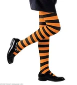Dodatki do strojów karnawałowych - RAJSTOPY CZARNO-POMARAŃCZOWE-7-10 - miniaturka - grafika 1