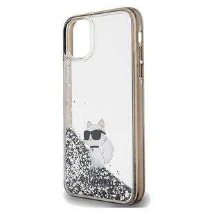 Etui Karl Lagerfeld KLHCN61LKCNSK Apple iPhone XR / 11 hardcase Liquid Glitter Choupette transparent - Etui i futerały do telefonów - miniaturka - grafika 7