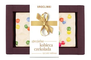Czekolada biała z lentilkami - Dzień Kobiet złota wstążka - Czekolada - miniaturka - grafika 1