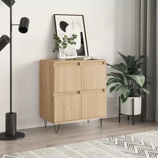 vidaXL Komoda, dąb sonoma, 60x35x70 cm, materiał drewnopochodny - Komody - miniaturka - grafika 1