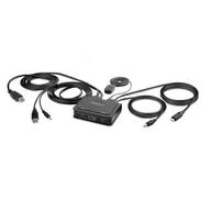 Przełączniki KVM - StarTech C2-H46-UAC-CBL-KVM przełącznik KVM Czarny - miniaturka - grafika 1
