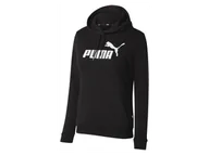 Bluzy sportowe damskie - Puma Bluza damska z kapturem (Czarny, L) - miniaturka - grafika 1