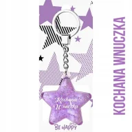 Breloczki dla dzieci - Brelok Gwiazdka Kochana Wnuczka - Be-Happy Gifts - miniaturka - grafika 1