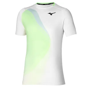 Koszulka męska Mizuno  Release Shadow Graphic Tee White S - Koszulki sportowe męskie - miniaturka - grafika 1
