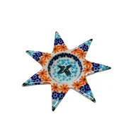 Świeczniki - Ceramiczny świecznik gwiazda Ceramika Bolesławiec - miniaturka - grafika 1