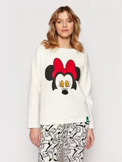 Piżamy damskie - Benetton United Colors Of Koszulka piżamowa DISNEY 3F7B3M004 Beżowy Regular Fit - grafika 1