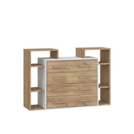 Komody - Komoda 4S RIO-07 Rio MebloCross Dąb Artisan / Biały Mat - miniaturka - grafika 1