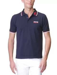 Lonsdale Męska koszulka polo Lion, niebieski/czerwony/biały, M - Koszulki męskie - miniaturka - grafika 1