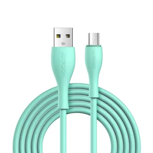 Kabel przewód USB-A - microUSB 3A wskaźnik ładowania 2m zielony - Kable USB - miniaturka - grafika 1