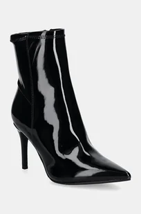 Guess botki RICHERY damskie kolor czarny na szpilce FLFRRY PAF10 - Botki damskie - miniaturka - grafika 1