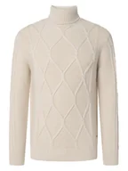 Swetry męskie - JOOP! Golf 17 JK-17Liono 30047360 Beżowy Modern Fit - miniaturka - grafika 1