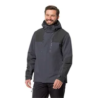 Kurtki męskie - Męska kurtka przeciwdeszczowa Jack Wolfskin JASPER JKT MEN ebony - S - miniaturka - grafika 1