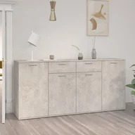 Szafki do salonu - vidaXL Szafka, szarość betonu, 160x36x75 cm, płyta wiórowa - miniaturka - grafika 1