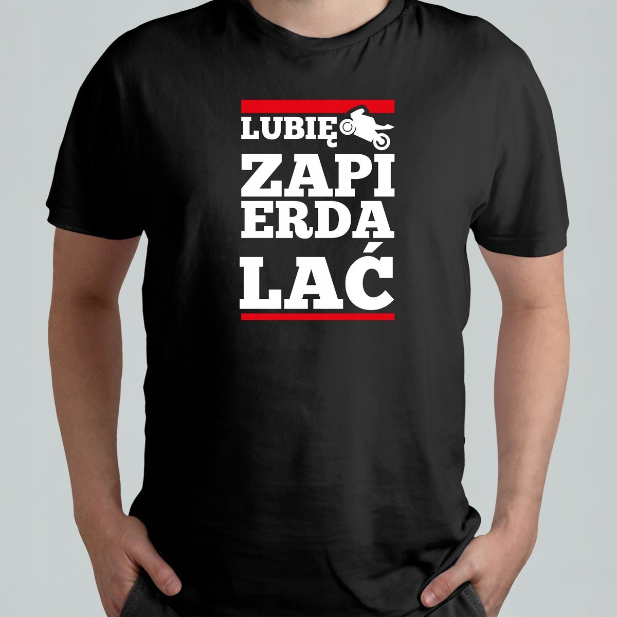 MĘSKI T-SHIRT KOSZULKA LUBIĘ ZAPIERDALAĆ Motor M
