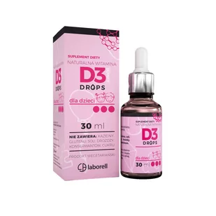 Laborell, Witamina D3 dla dzieci w kroplach, 30ml - Witaminy i minerały - miniaturka - grafika 1