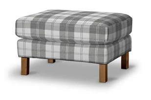 Dekoria pl pl Pokrowiec na podnóżek Karlstad krata szaro-biała 61 x 79 x 44 cm Edinburgh 622-115-79 - Pokrowce na meble - miniaturka - grafika 1
