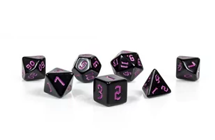 Kostki RPG Mroczny Czarno-Fioletowy Zestaw 7 Kości Kostek - Gry planszowe - miniaturka - grafika 1