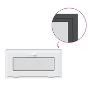 Tablice i flipcharty - vidaXL Okno piwniczne "RISOR" 80x40 cm uchylne 2 szyby antracyt - miniaturka - grafika 1