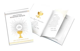 Pamiątka Komunii, Album pięknie zdobiony PMBCN74 - Pamiątka Pierwszej Komunii Świętej - miniaturka - grafika 1