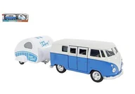 Samochody i pojazdy dla dzieci - Auto VW bus T1 1963 z przyczepką 21cm 540371 Hipo - miniaturka - grafika 1