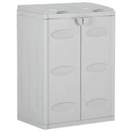 Kosze na śmieci - FENIKS vidaXL 2 drzwiczek szary 65x45x88 cm PP 151226 - miniaturka - grafika 1