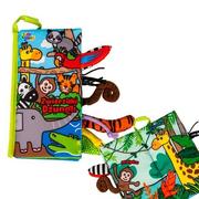 Zabawki interaktywne dla dzieci - Miękka Książeczka Edukacyjna Zwierzaki Dżungli 0+ - miniaturka - grafika 1