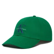Czapki męskie - Czapka z daszkiem Calvin Klein Monologo Embroidery Baseball Cap LV04G5004G Zielony - miniaturka - grafika 1