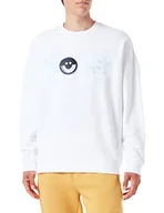 Bluzy męskie - BOSS Męska bluza Salboart, White100, S - miniaturka - grafika 1