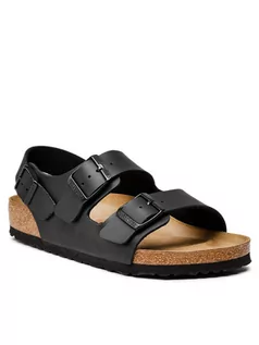 Sandały damskie - Birkenstock Milano Sandals Birko-Flor Regular, black EU 42 (Regular) 2021 Sandały codzienne 34791-42 - grafika 1