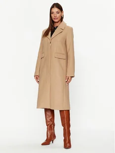 YAS Płaszcz przejściowy 26030713 Beżowy Regular Fit - Płaszcze damskie - miniaturka - grafika 1