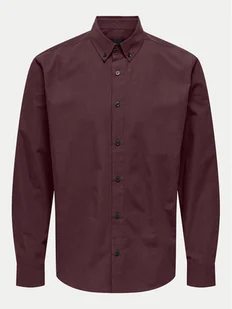 Only & Sons Koszula Pete 22033255 Bordowy Regular Fit - Koszule męskie - miniaturka - grafika 1